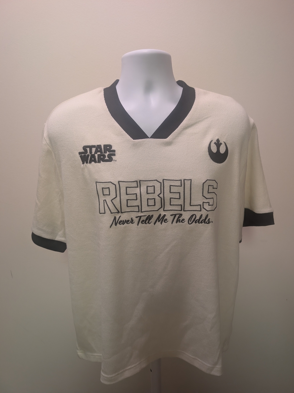 Star Wars Rebels "Never Tell Me The Odds" V-Neck Sweater Jersey - Cream XL